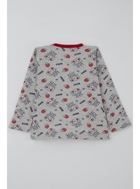 Bebek Pijama Takımı Kraliçe Desenli 250gr Açık Gri