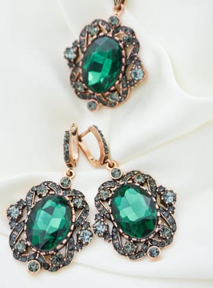 Zümrüt Ve Zirkon Taşlı Set