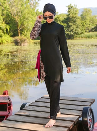 Tam Kapalı Mayo - Siyah - Marina Mayo