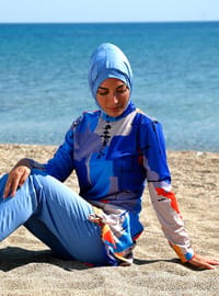Tam Kapalı Mayo Takımı Lacivert Riva Mera