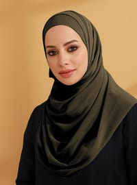 İç Boneli Şifon Hazır Türban - Haki