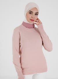 Pamuk Kumaşlı Yaka Gül Kurusu Tavin