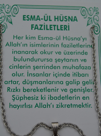 Esma-ül Hüsna Kolye Gümüş Rengi