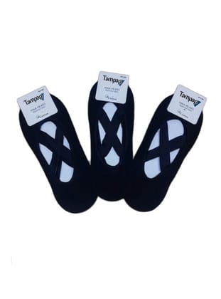Pilates Çorap Kaydırmaz Spor 3`lü Paket - Siyah - Tampap