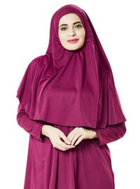 Fuşya Namaz Elbisesi ve Seccade Seti