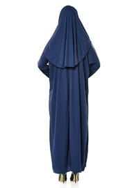 Lacivert Tek Parça Namaz Elbisesi Seti