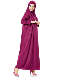 Tek Parça Namaz Elbisesi - Fuşya