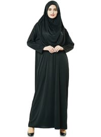 Pratik Namaz Elbisesi Çantalı - Siyah