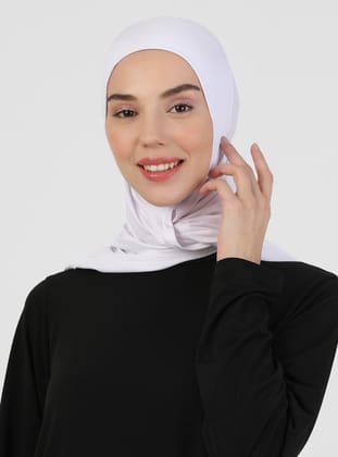 Scarfs Hijab Türban - Beyaz - Ecardin