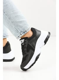 Siyah Beyaz Kadın Sneaker 0140
