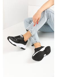 Siyah Beyaz Kadın Sneaker 0140