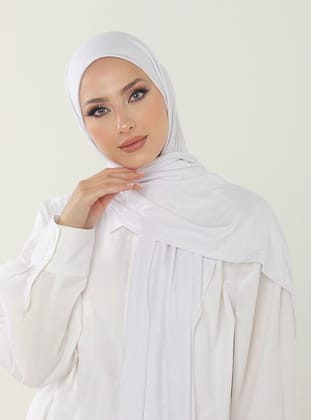 Luxury Penye Şal - Kar Beyaz - Beyzak Store