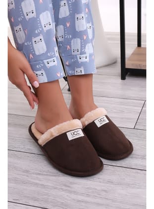 Ucc 050 Unisex Kışlık Ev İçi Terliği Kürklü Yünlü Kışlık Terlik