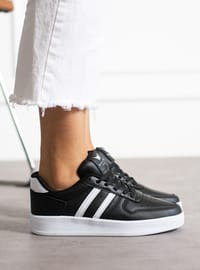 Unisex Spor Ayakkabı Siyah Beyaz
