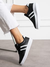 Unisex Spor Ayakkabı Siyah Beyaz