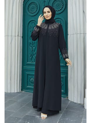 Lina Büyük Beden Abiye - Siyah