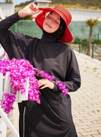Tam Kapalı Tesettür Mayo Siyah