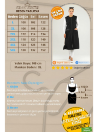 Kadın Deri Cepli Büyük Beden Uzun Yelek Haki