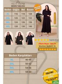 Tesettür Giyim Elbise Boydan Kadın Anne Büyük Beden Elbise Haki