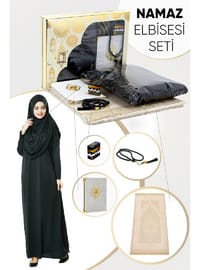 Pratik Namaz Elbisesi ve Seccade Seti Siyah