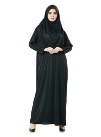 Pratik Namaz Elbisesi ve Seccade Seti Siyah