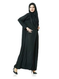 Pratik Namaz Elbisesi ve Seccade Seti Siyah