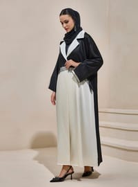 Siyah Ekru Abaya
