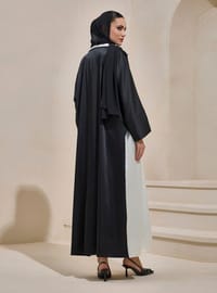Siyah Ekru Abaya