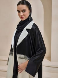 Siyah Ekru Abaya