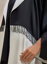 Siyah Ekru Abaya