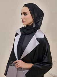 Siyah Vizon Abaya