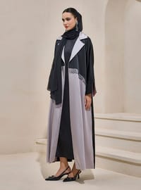Siyah Vizon Abaya