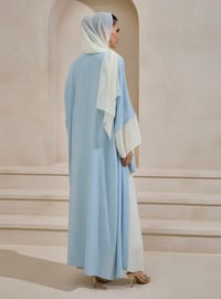 Sahra Abaya Takım Açık Mavi