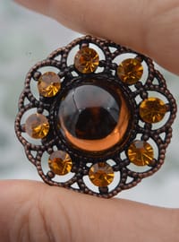 Mandala Broş - Sarı