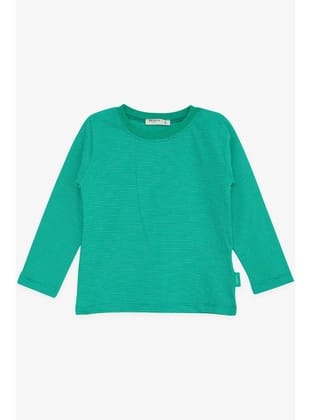 BREEZE GİRLS & BOYS Erkek Çocuk Uzun Kollu Tişört Çizgili 3-7 Yaş, Yeşil