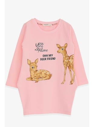 Breeze Kız Çocuk Tunik Ceylan Baskılı 1.5-5 Yaş, Pembe