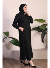 Büyük Beden Süet Uzun Pardesü Tam Boy Pardesu SİYAH