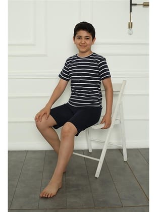 Akbeniz Erkek Çocuk Penye Şortlu Pijama Takım 20394