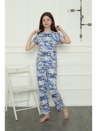 Akbeniz Kız Çocuk Penye Pijama Takım 20397