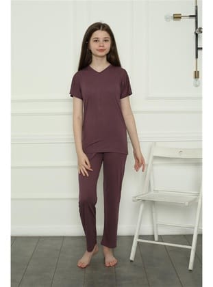 Akbeniz Kız Çocuk Penye Pijama Takım 20399