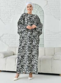 Desenli Ferace - Siyah