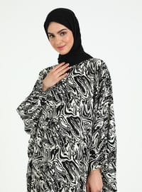 Desenli Ferace - Siyah