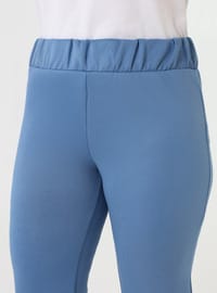 Büyük Beden İspanyol Paça Pantolon Mavi Alia