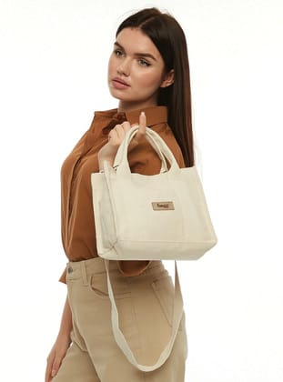 Kanvas Tote Çanta - Bej - Çınar Bez Çanta