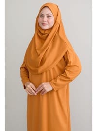 Tek Parça Namaz Elbisesi Camel