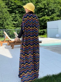 Desenli Pareo-Kaftan Turuncu