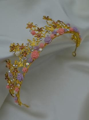 DÜĞÜN NİŞAN KINA GELİN TACI- Gold Rengi - Artbutika