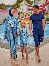 Çocuk Desenli Renkli Kimono