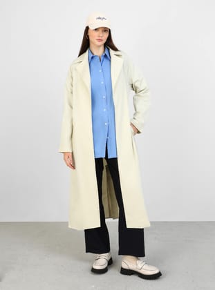 Trençkot - Bej - Nolia Butik Mood