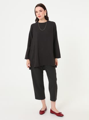 Basic Tunik - Siyah - Nolia Butik